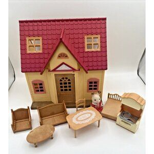 Sylvanian Families Cozy Cottage Starter Home Set Calico Critters Incomplete